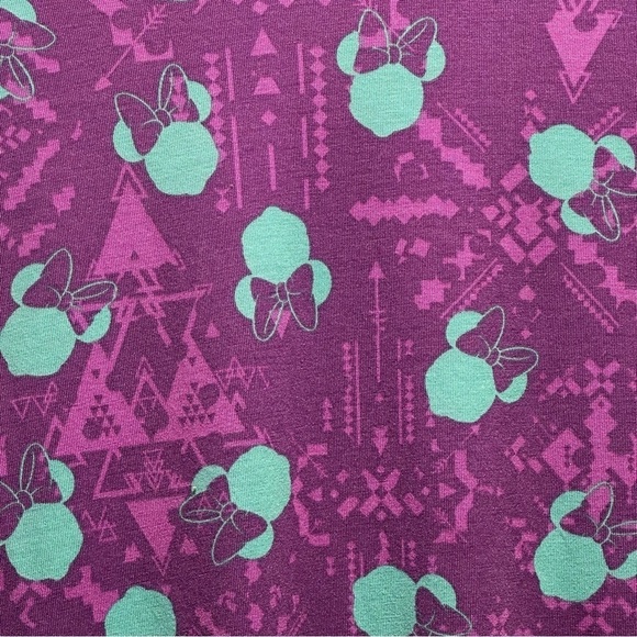 NEW LulaRoe Irma Mid-Sleeve Stretchy High-Low Tunic Top Loose Minnie Disney Teal - Picture 10 of 14